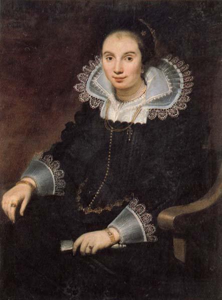 Cornelis de Vos Portrait of a Lady with a Fan Sweden oil painting art